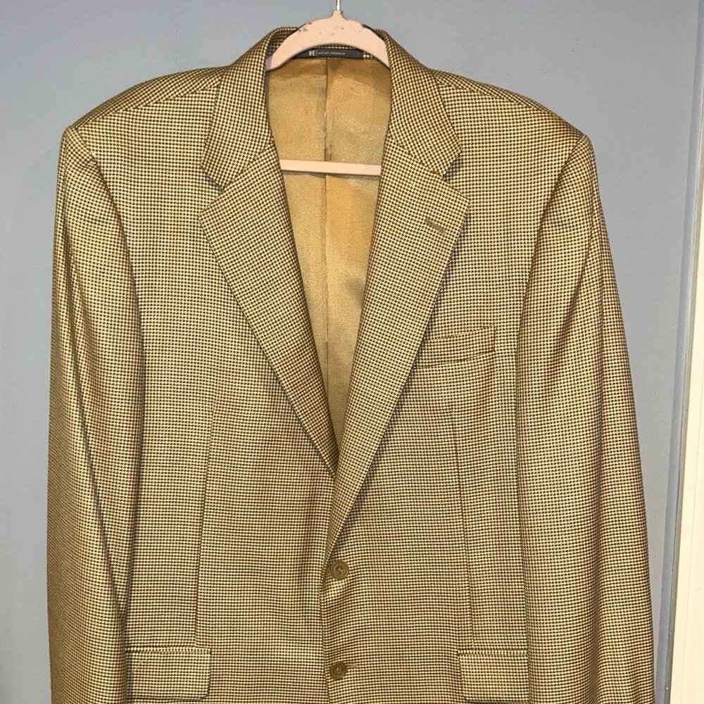 Hickey Freeman Barneys NY Madison Sport Coat, Cashmere Blend, 43L, Tan
